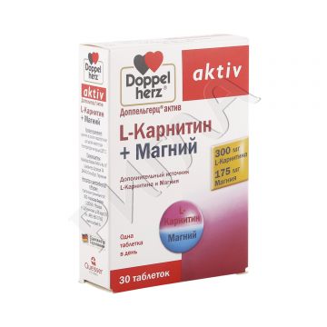 Доппельгерц Актив L-Карнитин+Магний таблетки №30